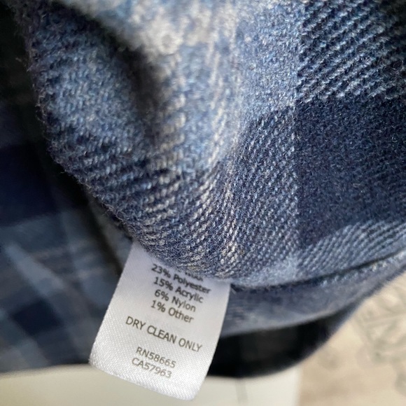 Wallin & Bros Flannel wool blend button up shirt shacket M - Picture 5 of 6